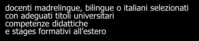 docenti madrelingue, bilingue o italiani