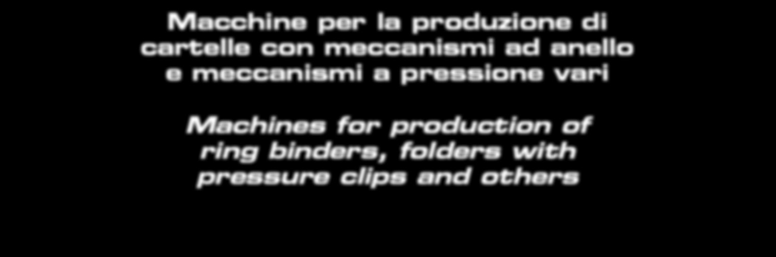 Macchine per la produzione di cartelle con