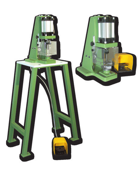 Manual pneumatic press Versatile manual machine to be used with different tools for assembling corners, eyelets, rivets, groets, locks etc.