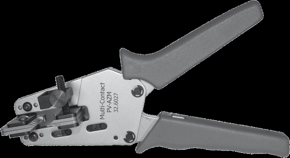 1) Crimping pliers PV-CZM-16100A for cable cross section of 2,5mm² 6mm² (14/ 12AWG) Order No.: 32.6020-16100A Notes: to the operation of the crimping pliers, see MA251 (www.staubli.