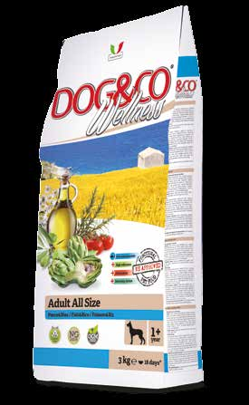 FIRST ANIMAL PROTEIN ADULT ALL SIZE Pesce & Riso Composizione: granturco; proteine disidratate di pesce (19%); proteine animali disidratate; frumento di grano duro; riso (8%); grassi animali;