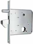 Gancio sporgente in - completa di contropiastra 065 Zinc plated steel hook bolt - provided with striking plates 065 019.56.
