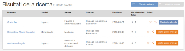 1 Personalizza la tua candidatura Cliccando sul pulsante arancione «Candidarsi» raggiungi la schermata che permette di personalizzare la tua candidatura prima di inviarla.