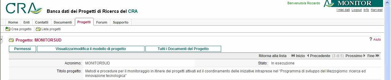 Individuato il documento o la pubblicazione, cliccando sullo stesso, si effettua il collegamento.