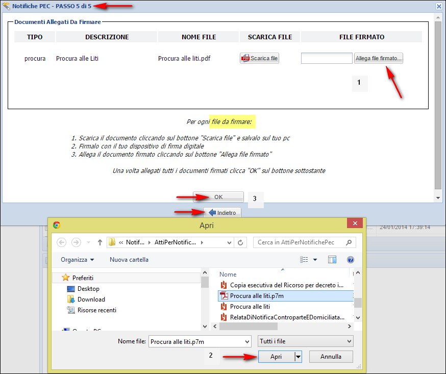 1.1.4.1 FIRMARE I DOCUMENTI MANUALMENTE Cliccando il bottone Firma i documenti manualmente (Figura 20), si apre una nuova schermata che elenca i file che sono obbligatoriamente da firmare.