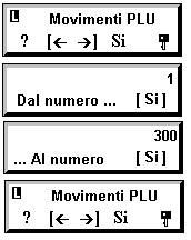 3.4 MOVIMENTI PLU Si può avere la movimentazione di ogni singolo PLU in termini di numero pezzi ed importo; i PLU non movimentati non verranno stampati.