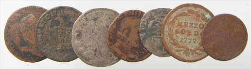 monete MB BB OFF. 7599 MILANO - lira 1811, 10 soldi 1810, 5 s.