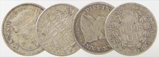 7645 ROMA - 10 lire 1956 e 58 assieme a 5 lire 1957, 58, 2 lire 1956, 57 - Lotto di 6 monete FDC 70 7646 ROMA - 10 soldi