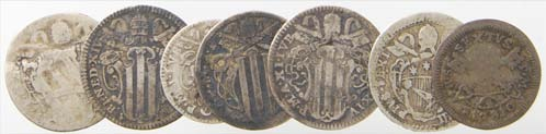 20 baiocchi 1865 XIX, lira 1868 XXII, 10 s. 1868 XXIII - Lotto di tre monete BB+ qspl 15 7657 ROMA - 20 c.