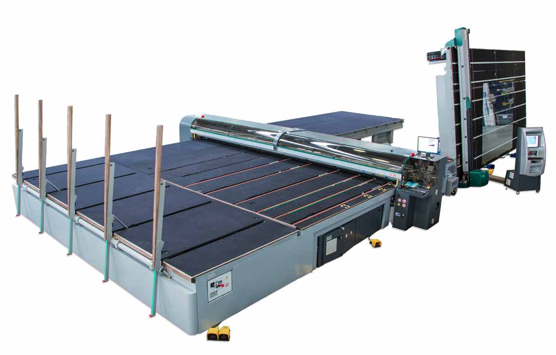 DUAL LINE Combined lines for cutting laminated glass and float glass.