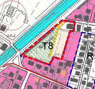 AMBITI DI NUOVO INSEDIAMENTO SCHEDA D AMBITO T8 Localizzazione Superficie territoriale Rolo capoluogo Ovest dell edificato Circa 8.