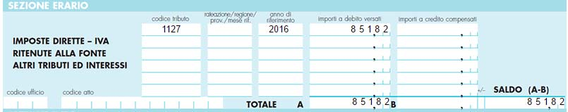 Il modello F24 da presentarsi (il 14/12/2016) al versamento sarà: Riferimenti normativi e di prassi Legge n.