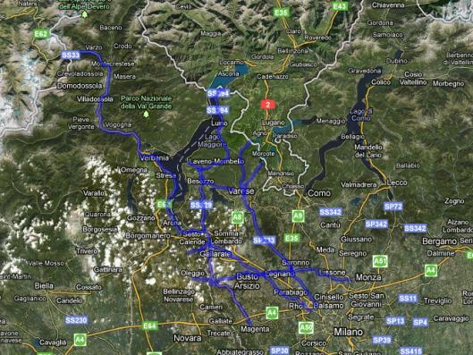 Figura 18 - Rete stradale primaria Fonte: Trail Lombardia Il sistema viario si completa con 663 km di strade provinciali e 1112 di strade comunali extraurbane.