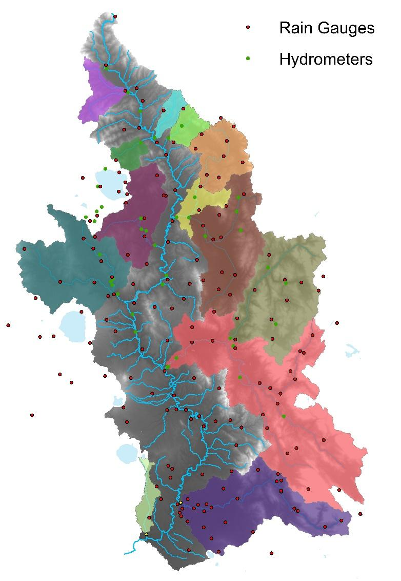 CALIBRATION Avaiable measurements (2014) 183 Rain