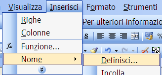 2.3) Inserimento della funzione CERCA.VERT in C3 2.3.1) Clic in C3, quindi Inserisci>Funzione, oppure Clic sull'icona della funzione nella barra di inserimento. 2.3.2) Individuare la funzione nella categoria Ricerca e riferimenti, OK 2.