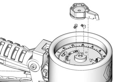 Utilizzare una chiave esagonale da 2 mm per serrare la vite di