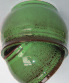 1042-900006 Set 2 vasi ceramica verde  