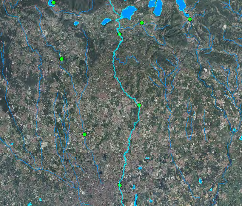 Livello idrometrico (cm) Precipitazione (mm) Effetti dell urbanizzazione sul regime idrologico Lambrugo L aumento del numero di picchi è dovuto all urbanizzazione che impermeabilizza il terreno e