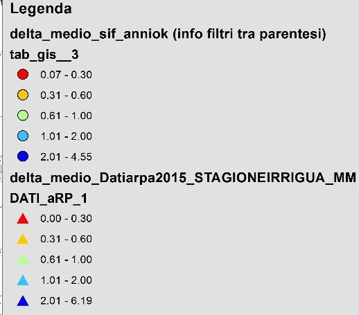 limite tra pianura asciutta e pianura irrigua) I valori più elevati si trovano nelle