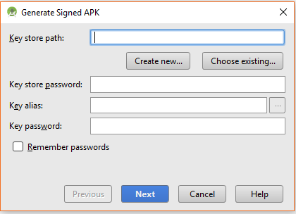Creazione del file APK