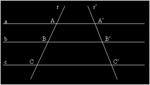 Proposizione 2 del VI libro: (teorema di Talete, vedi oltre) Proposizione 3 del VI libro: (teorema della bisettrice dell angolo interno), in un triangolo la bisettrice di un angolo divide il lato su