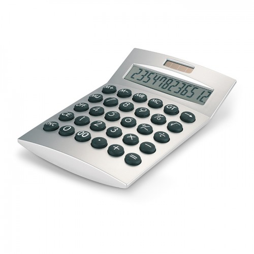 Codice: 16.3065 Calcolatrice 8 cifre da tavolo. Funzioni: sveglia, snooze, calendario 1 pila bottone inclusa.