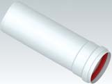 Componen per scarico fumi in alluminio Tubi in alluminio 8497146 10619 tubo in all. Ø 60 L = 250 mm - MF a triplo labbro 8497067 10620 tubo in all.