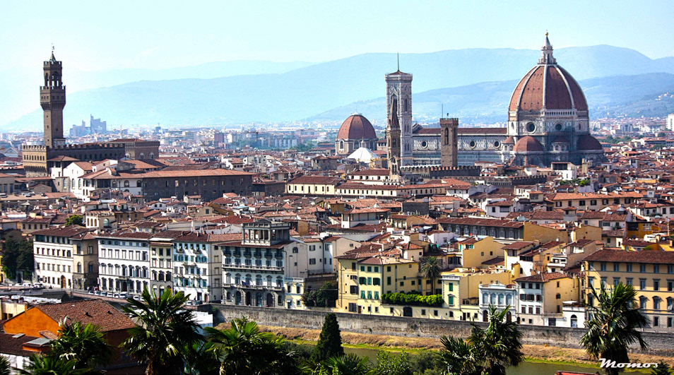 Firenze panoramica dal Piazzale Michelangelo al Forte Belvedere Siamo nell anno 1869.