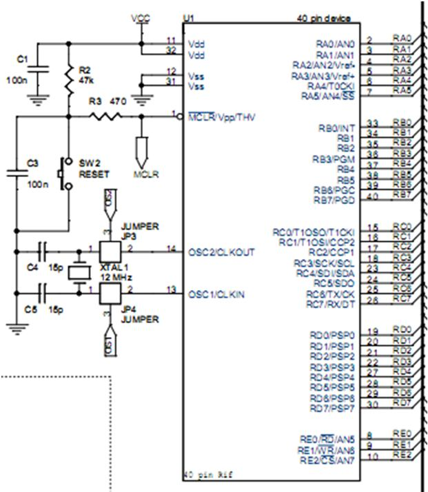 massimo le funzionalità di Microcontrollori MICROCHIP a 40 pin.