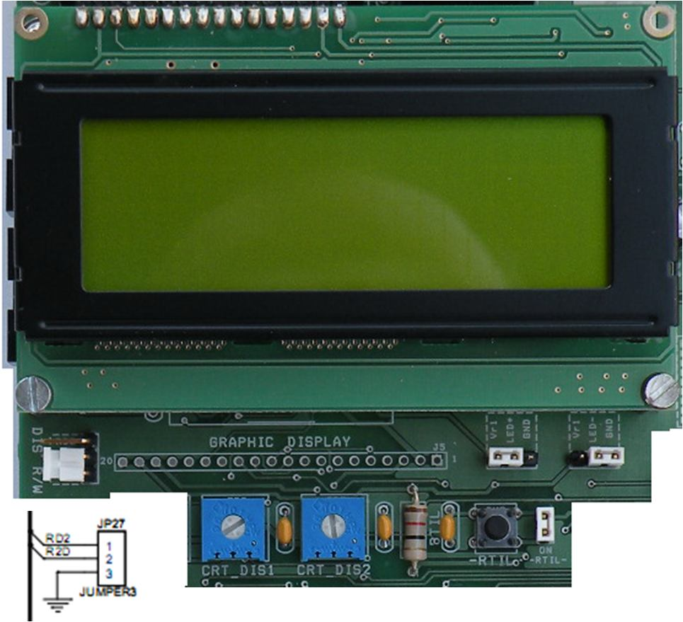 1.ba) Lo schema elettrico Sezione interfacce per display LCD text Questi moduli lcd a caratteri sono costruiti da diverse