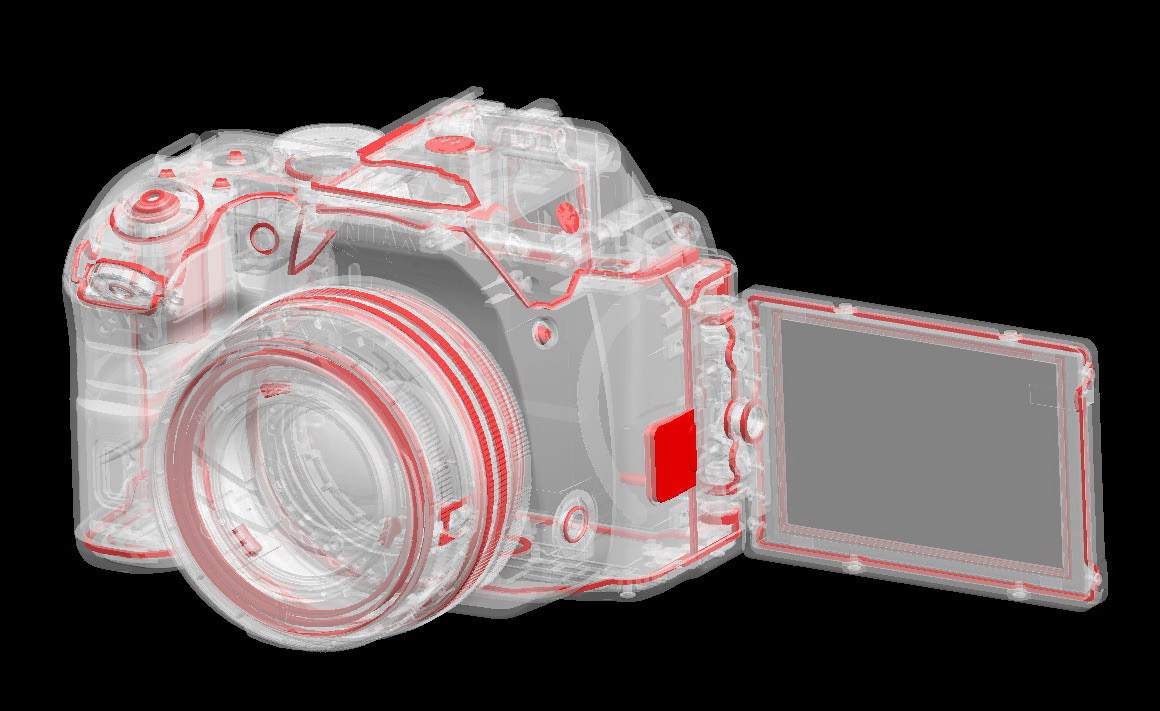 sfidano i modelli di fascia alta come: un simulatore di filtro AA (anti-aliasing) per assicurare lo stesso livello di riduzione del moiré di un filtro ottico AA; un mirino ottico con pentaprisma in