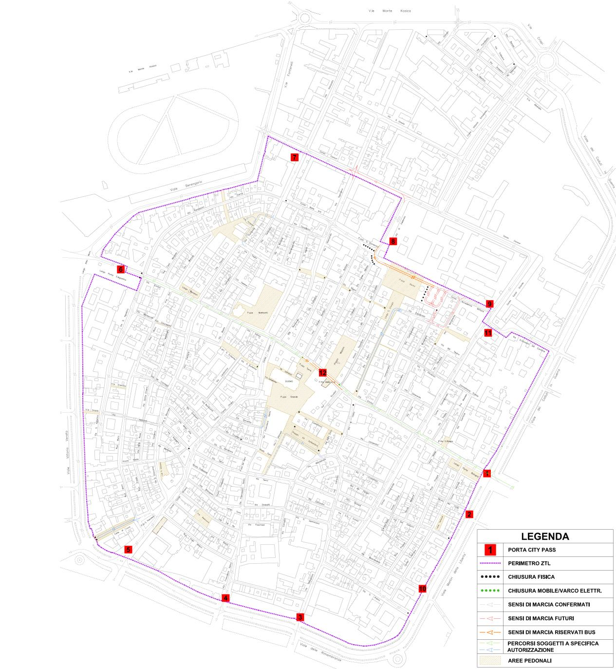 Assetto viabilistico Centro storico Stato di Progetto Riapertura Cavour