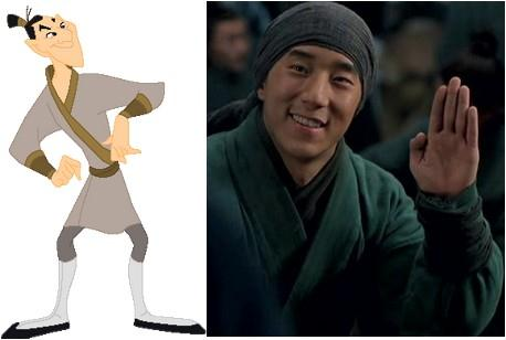 10 Personaggi a confronto, Ling e Xiaohu, l immagine a sinistra è presa del film Disney, l altra da Hua Mulan.