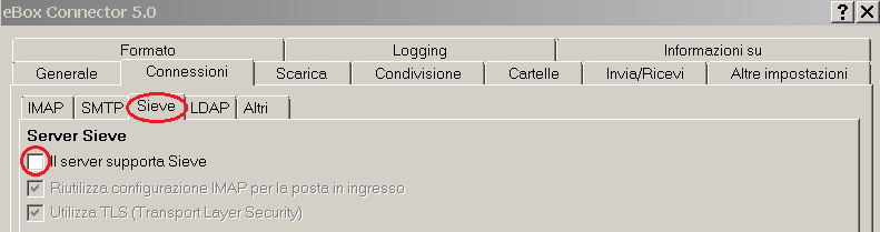 A meno di necessità, si consiglia di non modificare la configurazione di default.