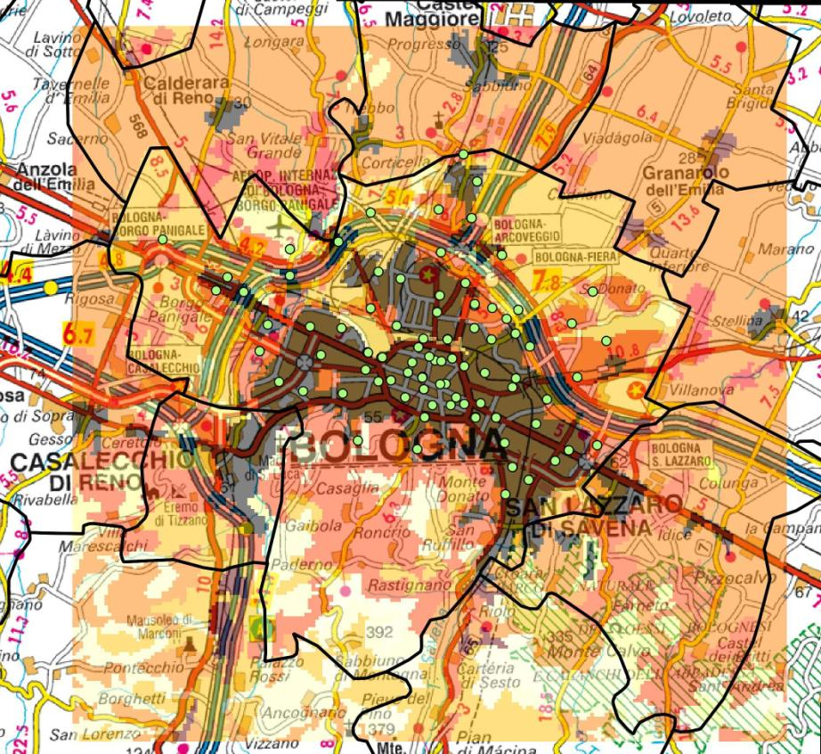 popolazione servita % La banda a 800 MHz