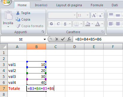 Funzioni Formula di somma u Possiamo guardare alle funzioni come a formule