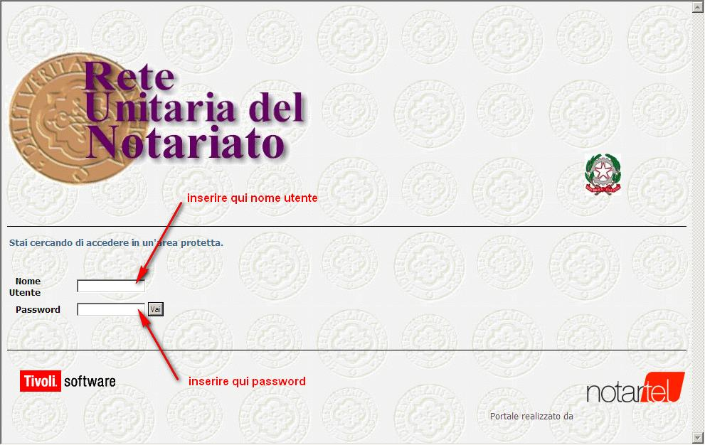 4 Autenticazione alla nuovo sistema con le credenziali del notaio. Per testare il nuovo sistema di autenticazione è necessario collegarsi all url https://webrun.notariato.it Fig.