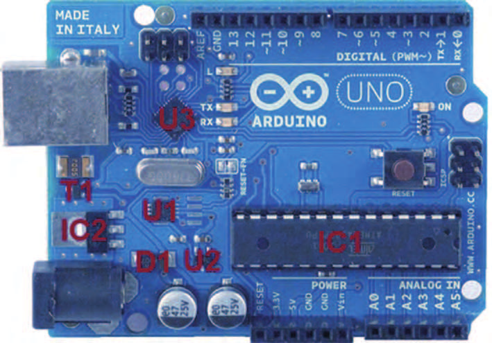 zone robot zone INTERFACCIA SERIALE Per l interfaccia seriale viene utilizzato un microcontrollore ATmega8U2 in cui è integrato un transceiver USB liberamente programmabile.