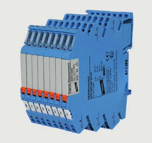 Morsetto di protezione da sovratensione DEHNconnect SD2 Ex (i) Morsetto modulare di protezione da sovratensioni Serie di limitatori per la protezione di circuiti di misura a sicurezza intrinseca