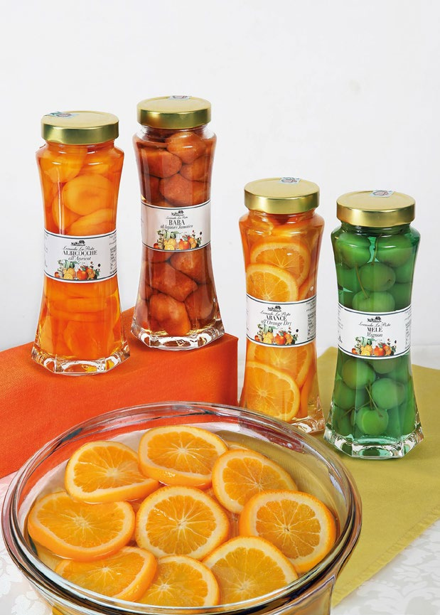 Frutta sotto spirito 07500 Albicocche Apricot 540 07505 Ananas al Maraschino 50 07510 Arancio Orange Dry