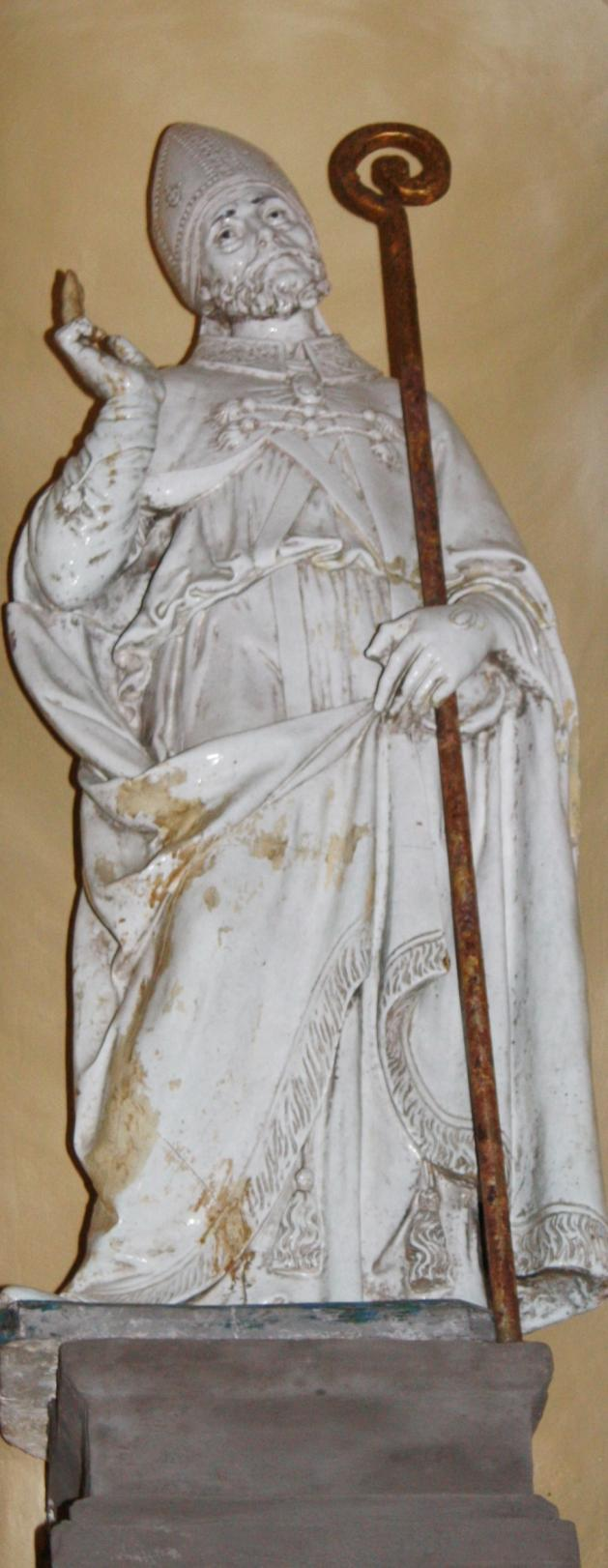 Presbiterio: Luca (Firenze, 1400-1481) e Andrea (Firenze, 1435-1525) Della Robbia, San Biagio Vescovo, terracotta