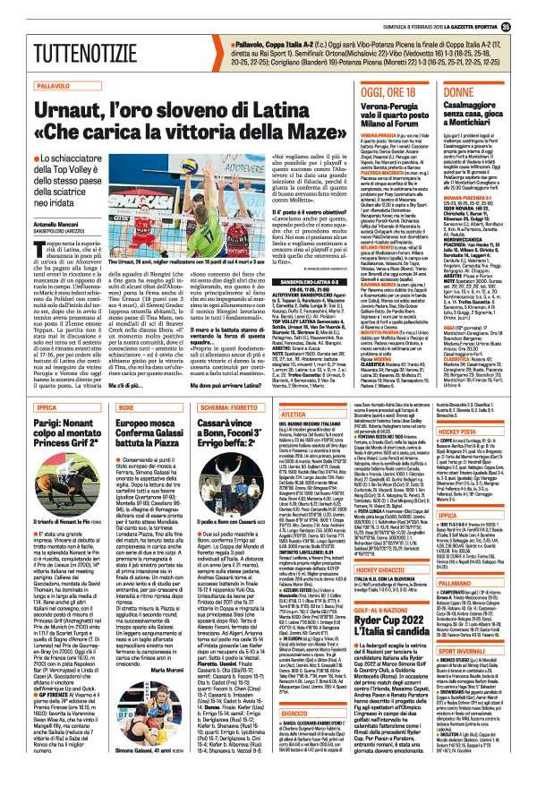 Pagina 35 La Gazzetta dello Sport scherma: fioretto. Cassarà vince a Bonn, Foconi 3 Errigo beffa: 2 a Due sul podio maschile a Bonn, conferma Errigo ad Algeri.