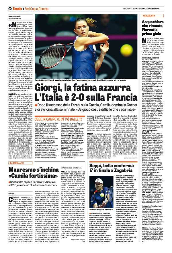 La Gazzetta dello Sport PALLANUOTO Acquachiara che rimonta Florentia prima gioia Nella 4a di ritorno, spicca la prima vittoria della Florentia.