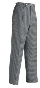 pantaloni V0210N Pantalone nero per chef con tasche sia anteriori che posteriori, con cerniera e passanti, elastico ai fianchi, cotone 100%. Tg.