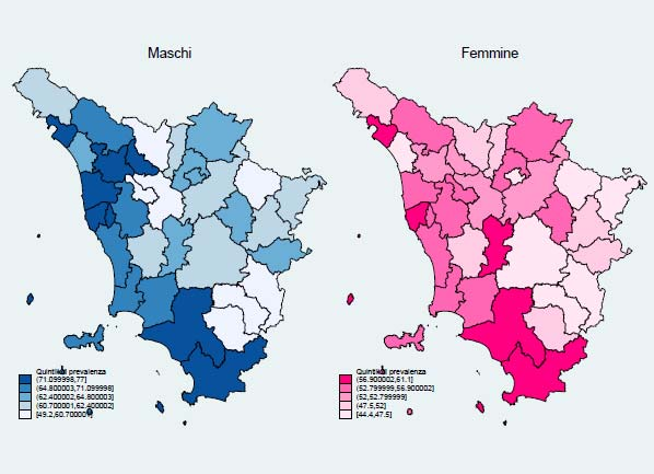 Quintili di prevalenza MaCro di diabete mellito,