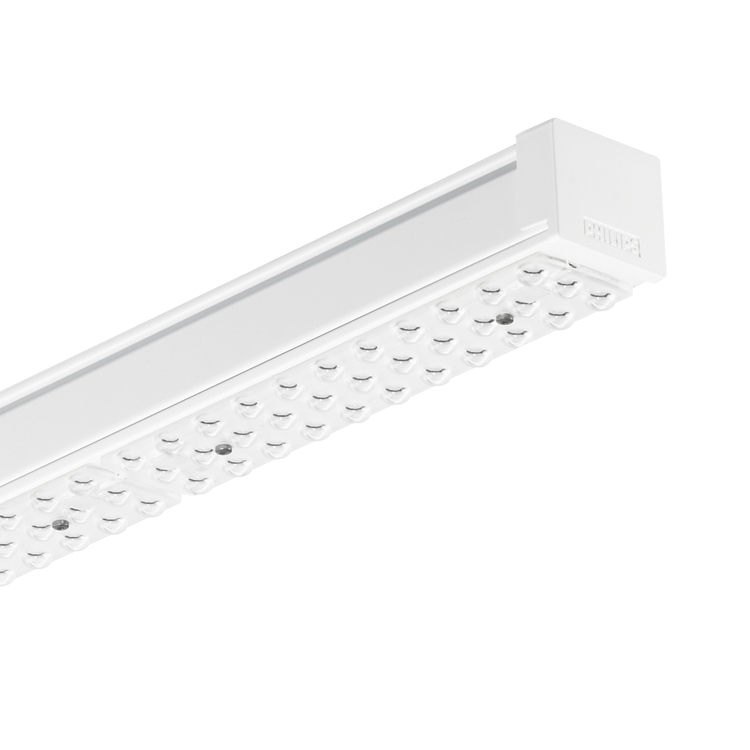 Caratteristiche Efficienza fino a 138 lm/w Inserti LED per sezioni di canalina T5 e TL-D da 5500 lumen a 4000 lumen Scelta di lenti a fascio largo, medio e doppio asimmetrico Compatibile con le