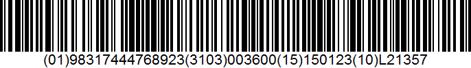 Etichetta cartone per i Prodotti Alimentari a Peso Variabile soggetti all indicazione della data di scadenza o TMC Il set delle informazioni da codificare in chiaro e in codice a barre è lo stesso