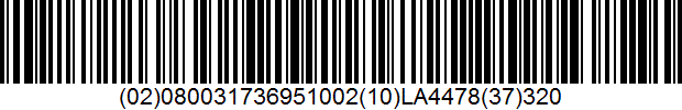 Etichetta Pallet Omogeneo per i Prodotti Non Alimentari Un pallet omogeneo è composto da cartoni dello stesso prodotto (GTIN unico) aventi il medesimo numero di lotto e la stessa data di scadenza.