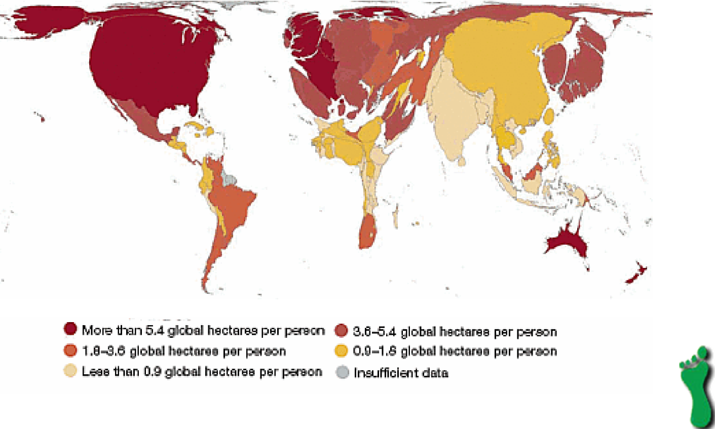 ##L Impronta#Ecologica#nel#2003## Fonte: Living