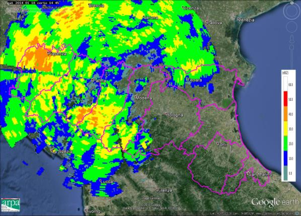 ad est, fino alla provincia di Modena.